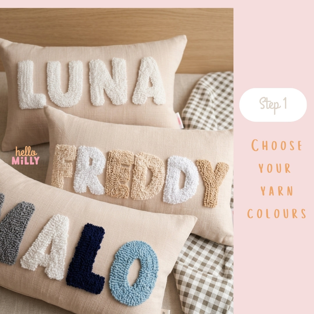 Light Cream Linen: Personalised Cushion