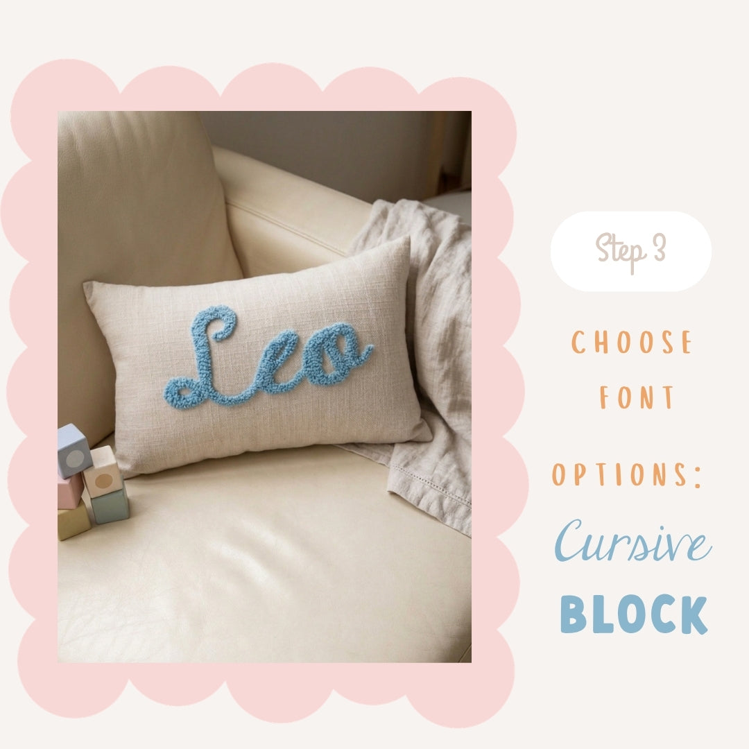 Light Cream Linen: Personalised Cushion