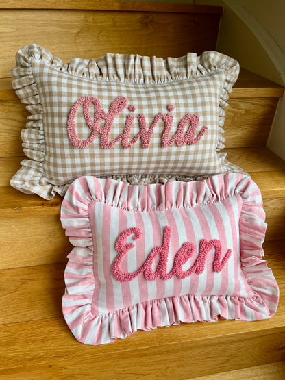 Teddy Gingham Cushion