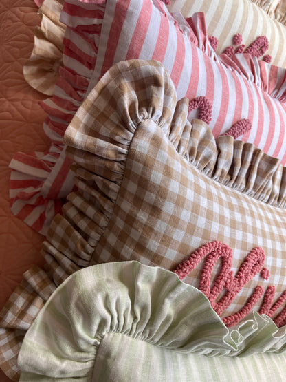 Teddy Gingham Cushion