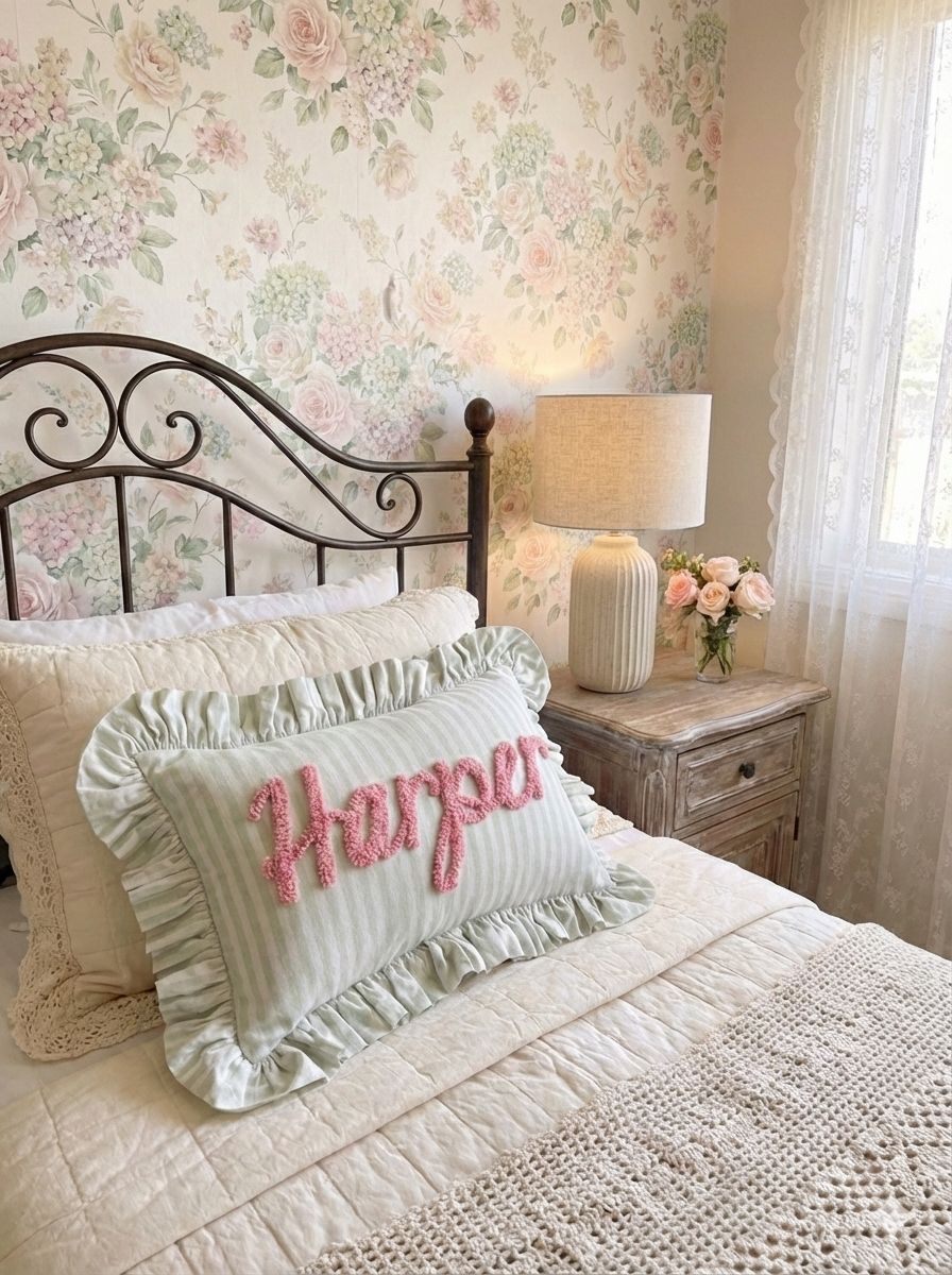 Mint Stripes Cushion