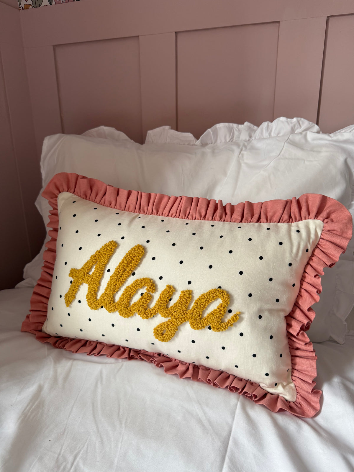 Polka Dot Personalised Cushion
