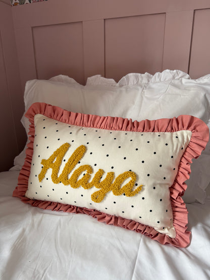 Polka Dot Personalised Cushion