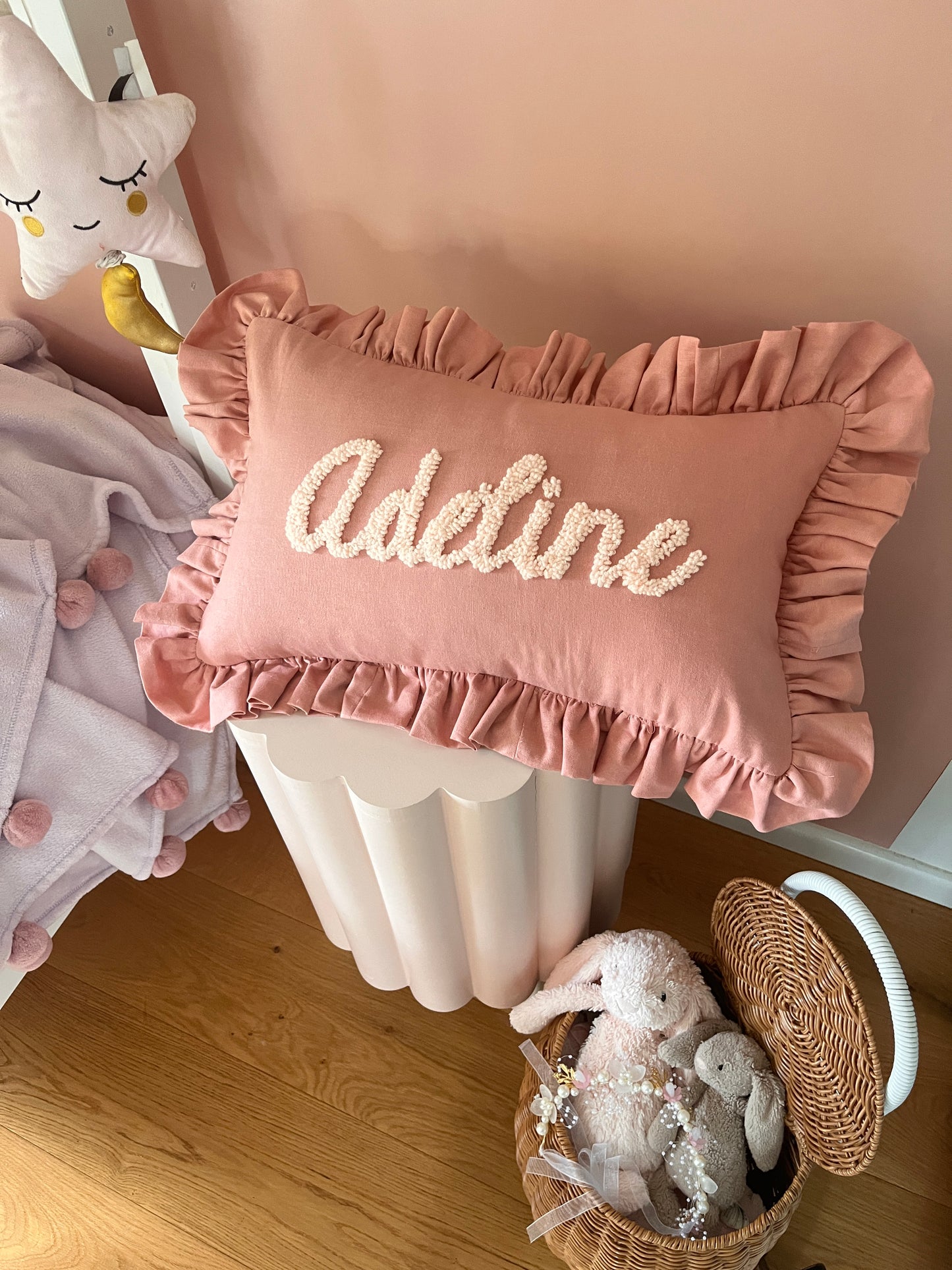 Dusty Pink Personalised Cushion