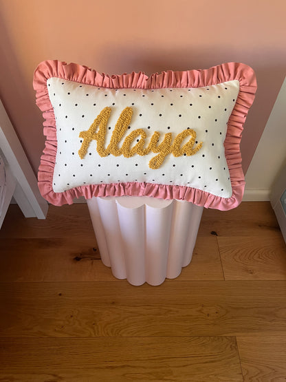 Polka Dot Personalised Cushion