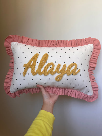 Polka Dot Personalised Cushion