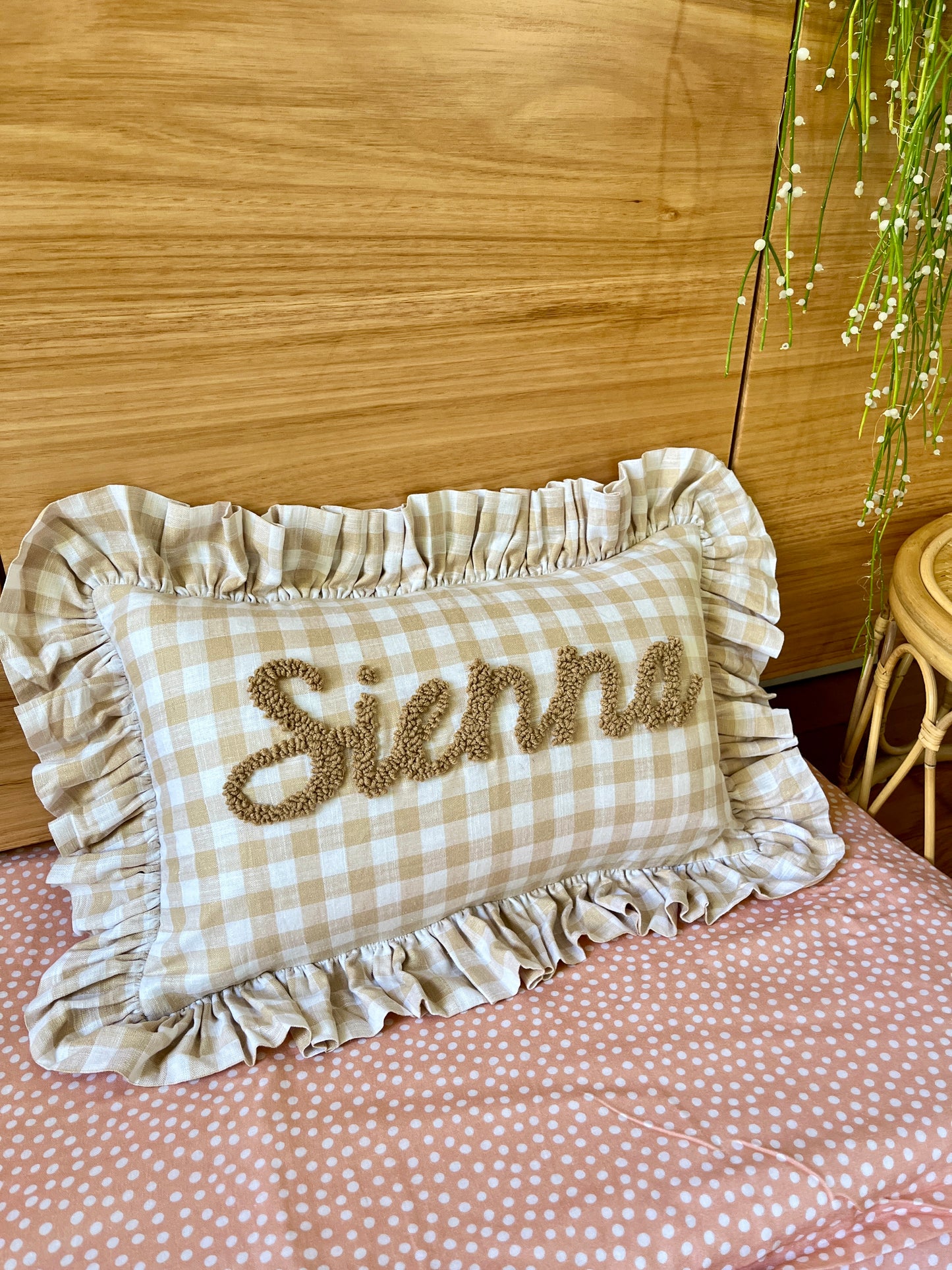 Personalised Ruffled Cushion