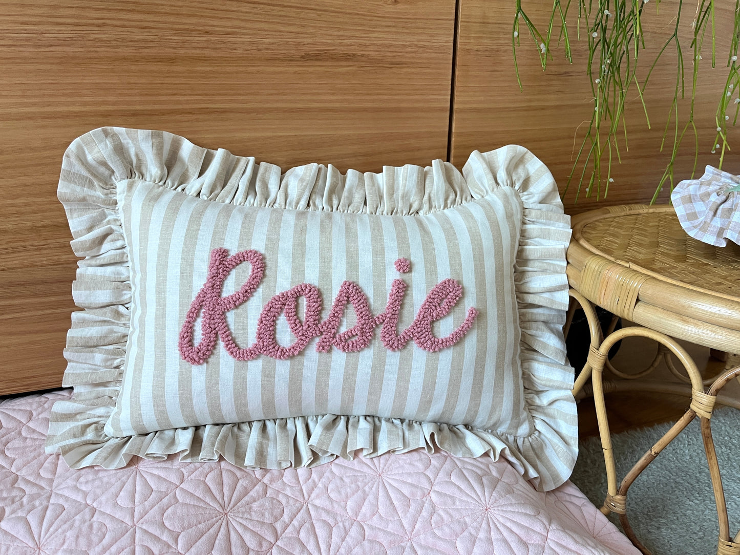 Personalised Ruffled Cushion