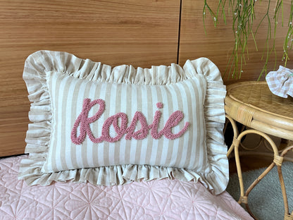 Personalised Ruffled Cushion