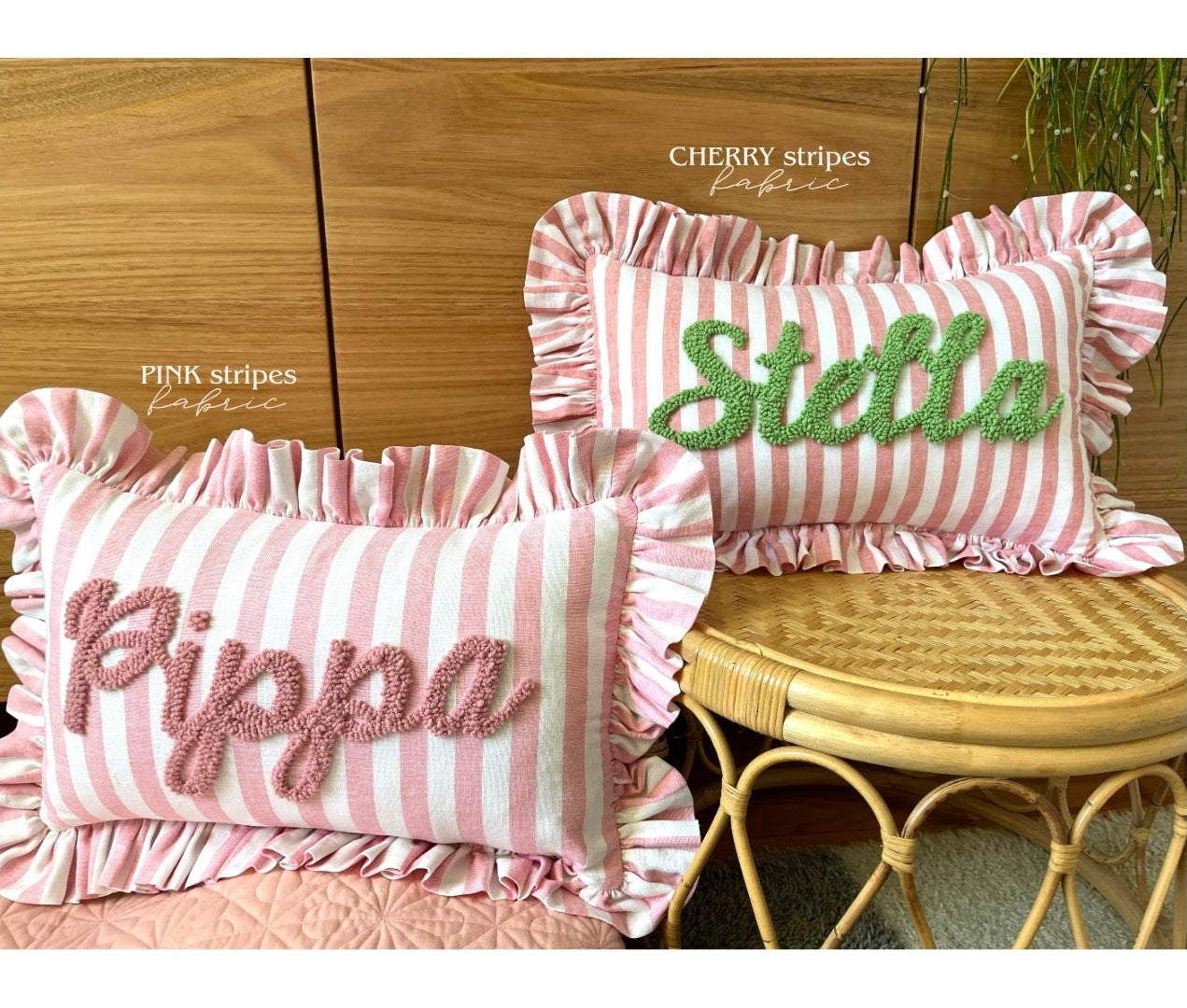 Personalised Ruffled Cushion