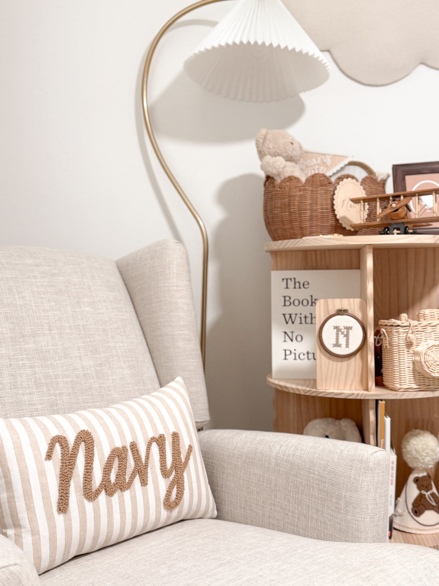 Sand Stripes Ruffled Cushion