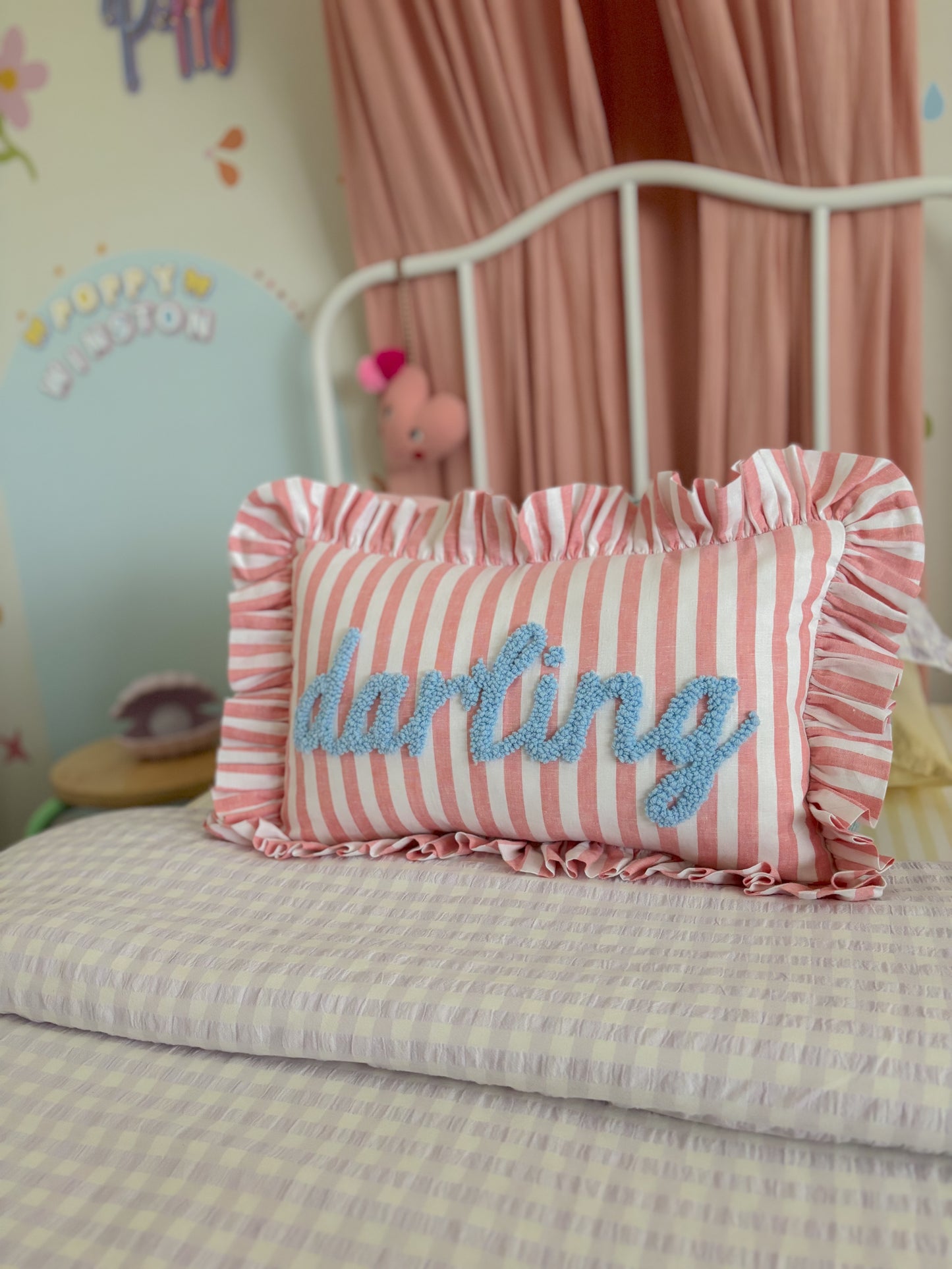 Personalised Ruffled Cushion: Various Fabrics