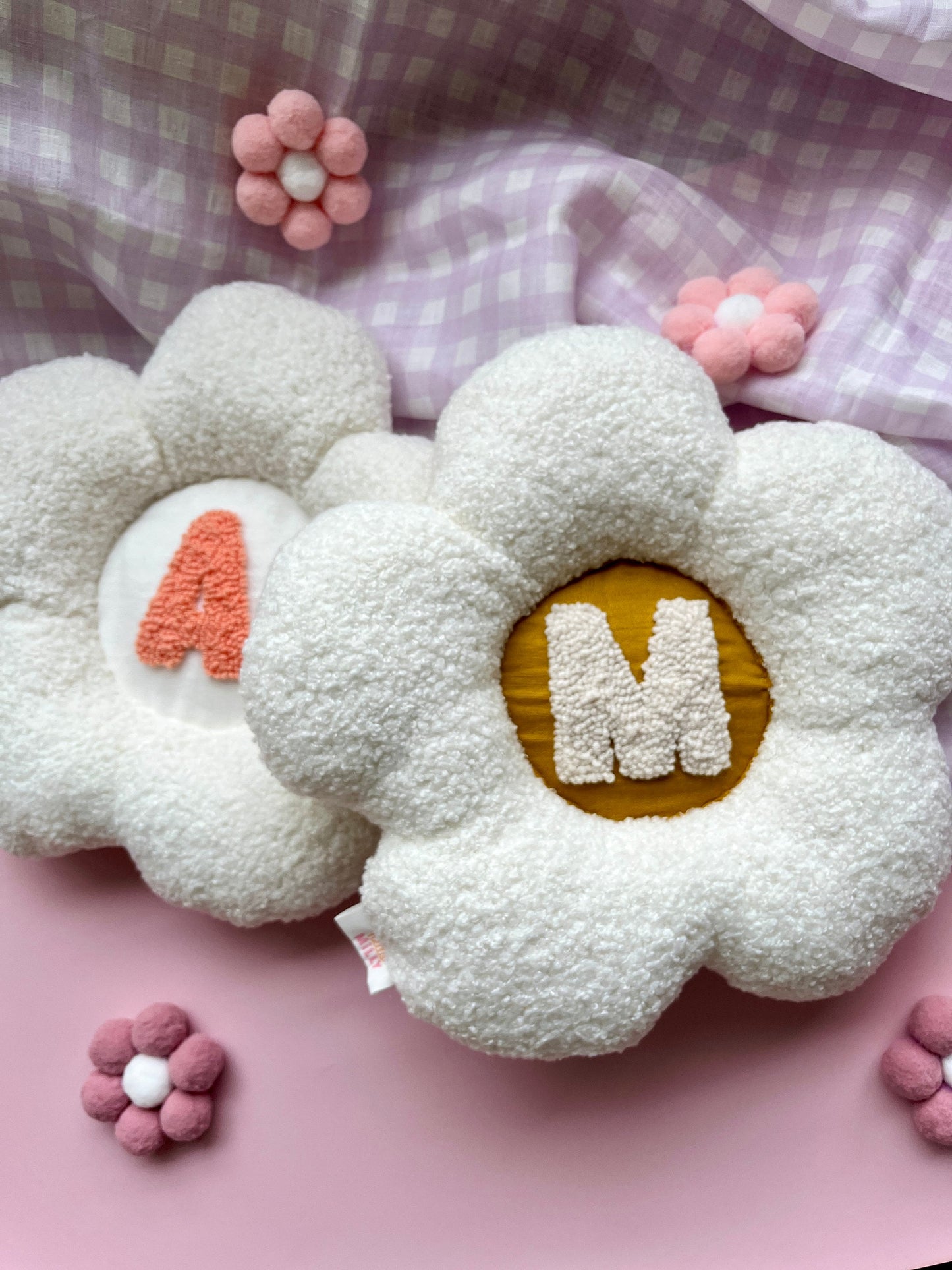 Daisy Initial Cushion