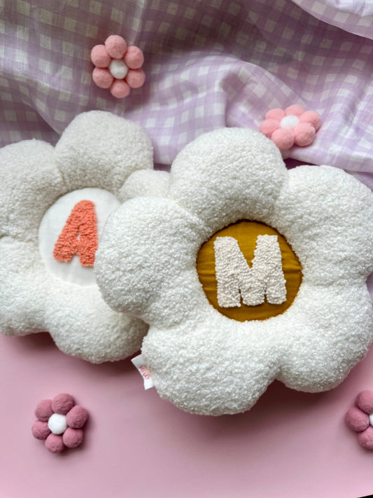 Daisy Initial Cushion