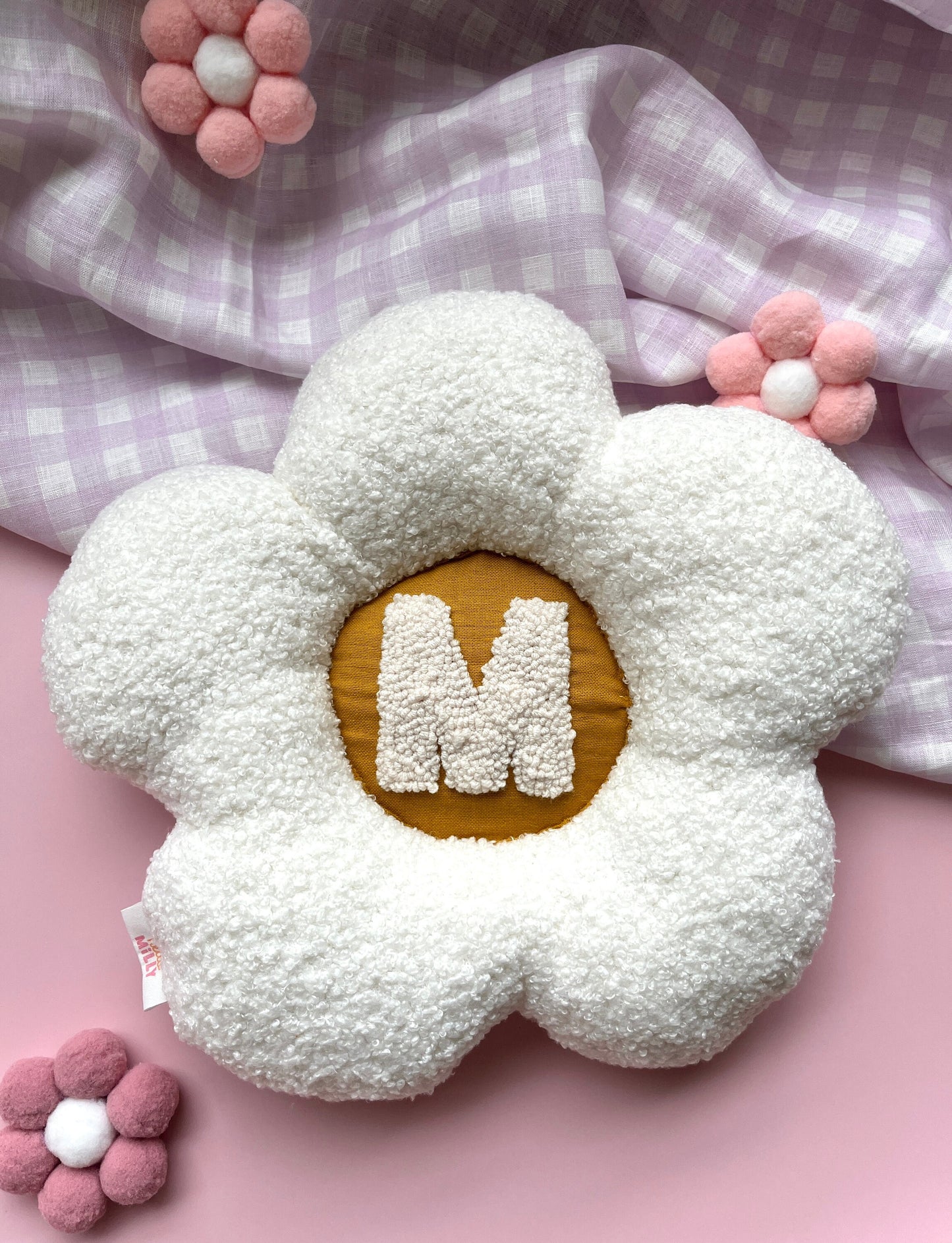 Daisy Initial Cushion