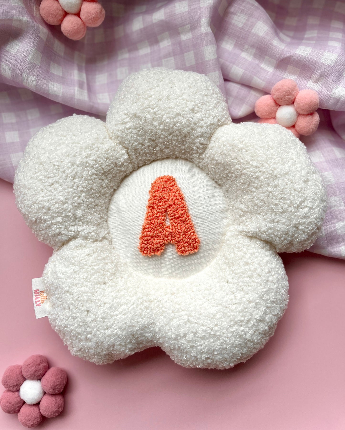 Daisy Initial Cushion