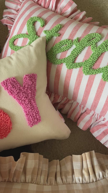 Personalised Ruffled Cushion